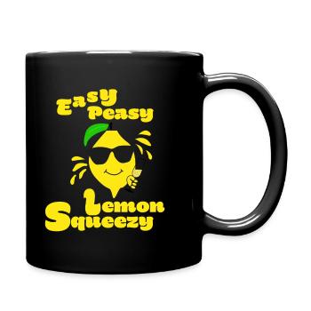 Easy Peasy Lemon Squeeze - Tasse einfarbig - Schwarz - Rechts