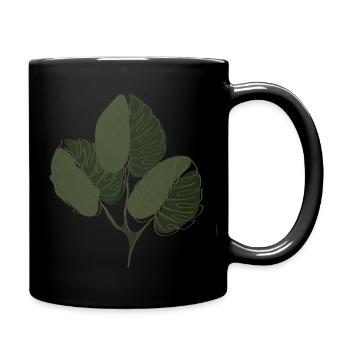 MONSTERA LINE-ART - Full Colour Mug - black - Right