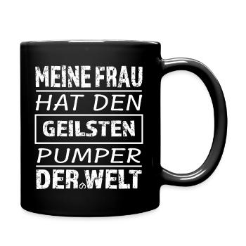 Geilster Pumper der Welt - Tasse einfarbig - Schwarz - Rechts