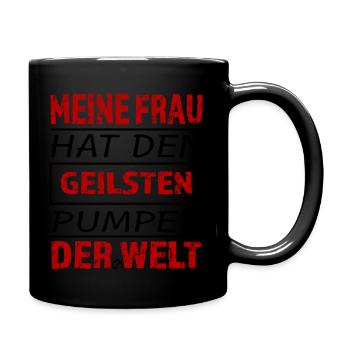 Geilster Pumper der Welt - Tasse einfarbig - Schwarz - Rechts