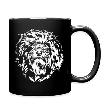 Havanese Dog Portrait Dog Wilsigns - Full Colour Mug - black - Right