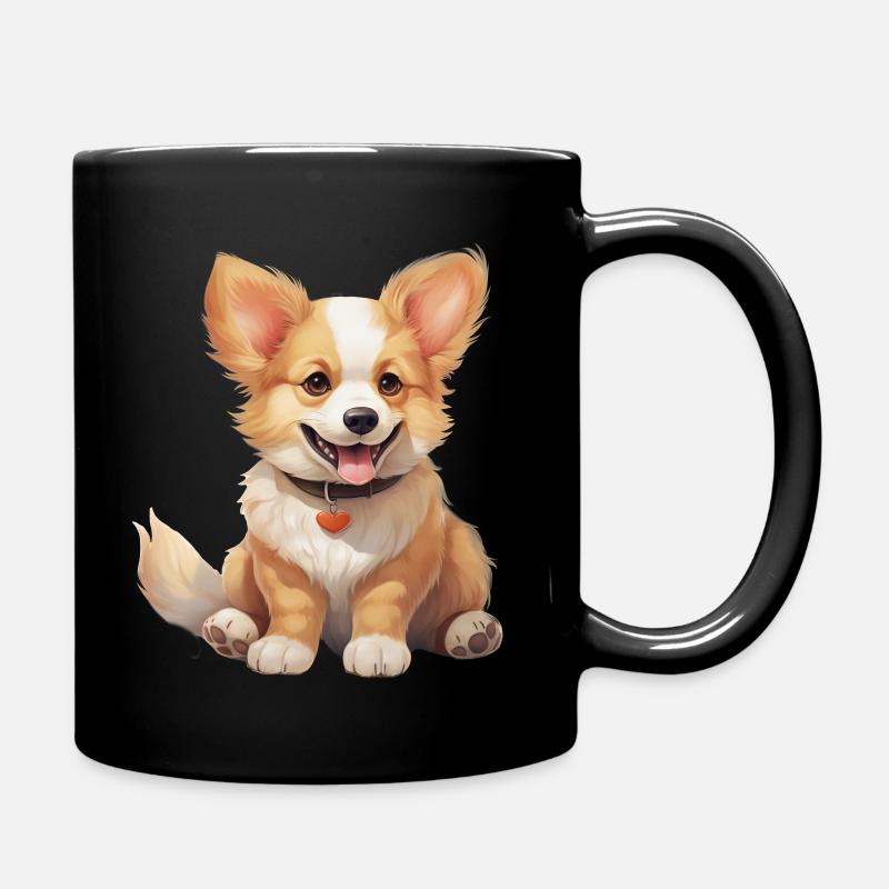Chien Chibi - Mug uni - noir