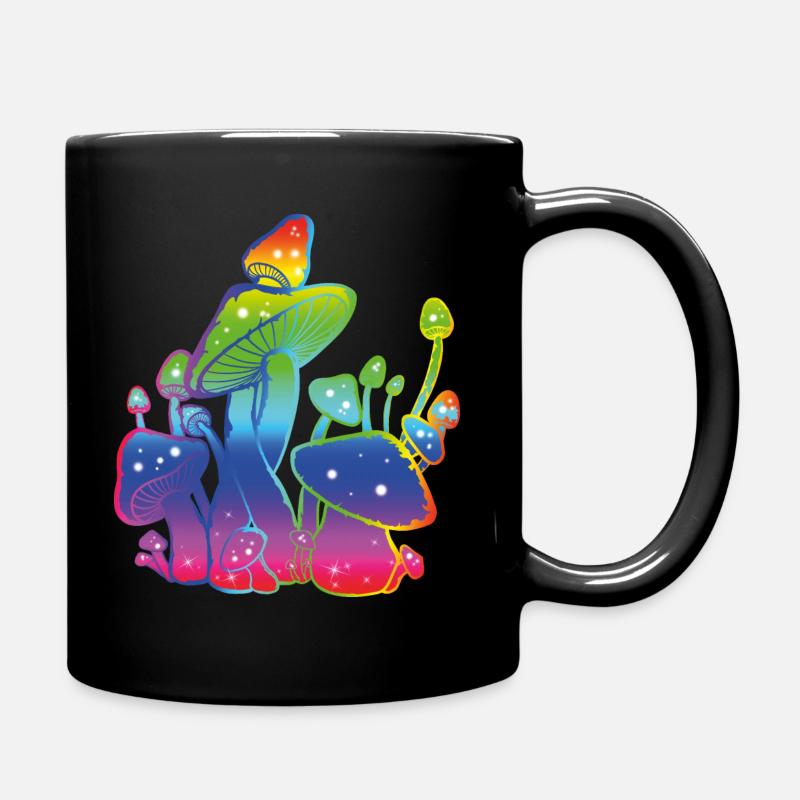Raionbow Mushrooms - Tasse einfarbig - Schwarz