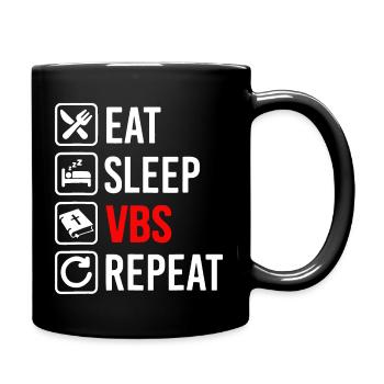 Eat Sleep Vbs Repeat - Full Colour Mug - black - Right