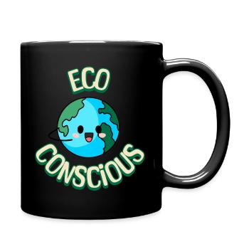 Eco conscious - Full Colour Mug - black - Right