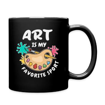 L’art est mon sport préféré - Mug uni - noir - Droite