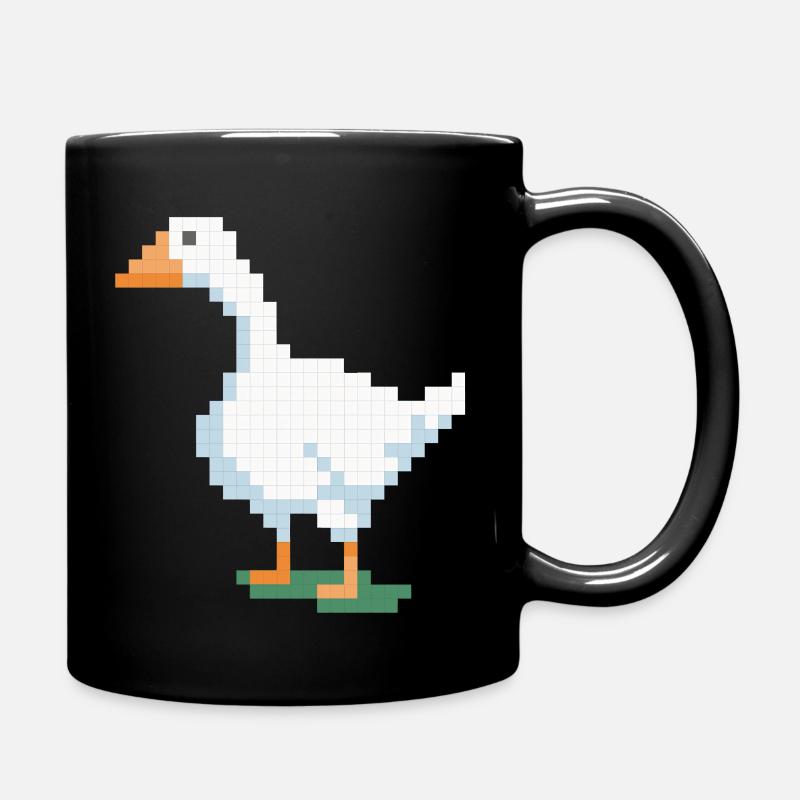 Eine pixelige Ente - Tasse einfarbig - Schwarz