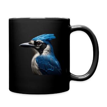 Blue Jay - Blauhäher - Tasse einfarbig - Schwarz - Rechts