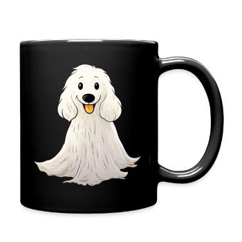 Süßer Gespenster Hund nicht nur für Halloween - Tasse einfarbig - Schwarz - Rechts