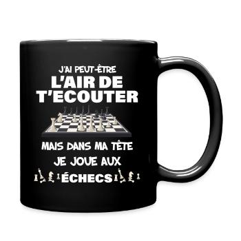 Jeu D'Echec Cadeau Citation Joueur Joueuse - Mug uni - noir - Droite