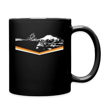 Gravel, VTT, passion vélo, cycliste - Mug uni - noir - Droite