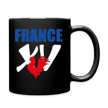 France Rugby fan Rugby Union player - Full Colour Mug - black - Right