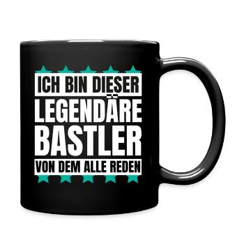 Ich bin dieser legendäre Bastler - Tasse einfarbig - Schwarz - Rechts