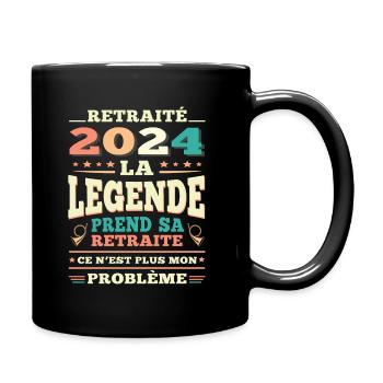 Retraité 2024 - La légende prend sa retraite - Mug uni - noir - Droite