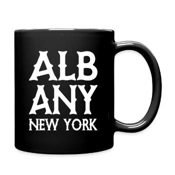 Albany - New York - United States of America - USA - Tasse einfarbig - Schwarz - Rechts