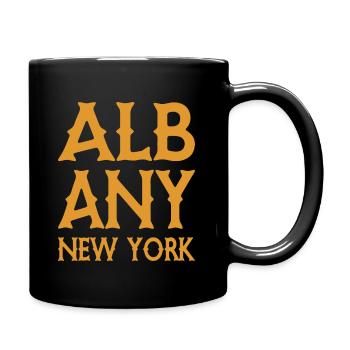 Albany - New York - United States of America - USA - Tasse einfarbig - Schwarz - Rechts