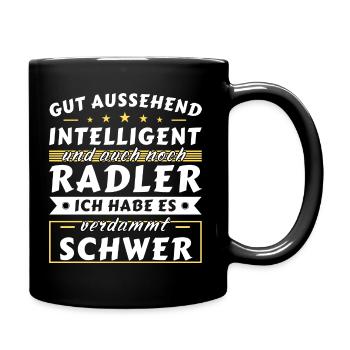 Gut aussehend intelligent - Radler Edition - Tasse einfarbig - Schwarz - Rechts