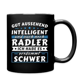 Gut aussehend intelligent - Radler Edition - Tasse einfarbig - Schwarz - Rechts