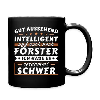 Gut aussehend intelligent - Förster Edition - Tasse einfarbig - Schwarz - Rechts