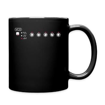 VCO Oscillator Potentiometer osc Synthesizer Knob analog - Full Colour Mug - black - Right