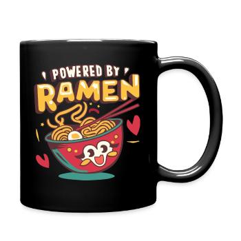 Powered By Ramen Noodle Japanese Food Lover - Full Colour Mug - black - Right