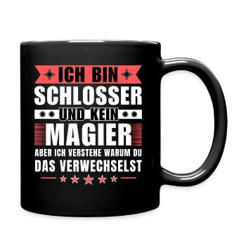 Ich bin Schlosser und kein Magier - Tasse einfarbig - Schwarz - Rechts