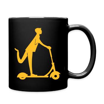 Scooter Skate - Tasse einfarbig - Schwarz - Rechts