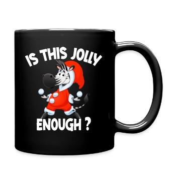 Is This Jolly Enough Funny Zebra Christmas Light - Mug uni - noir - Droite