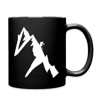 Skifahren - Tasse einfarbig - Schwarz - Rechts
