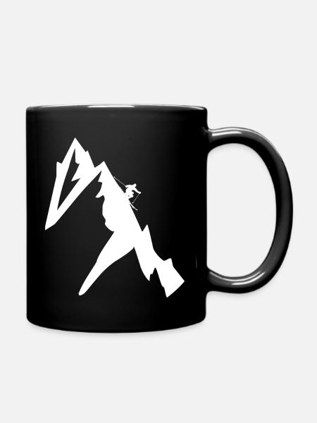 Skifahren - Tasse einfarbig - Schwarz