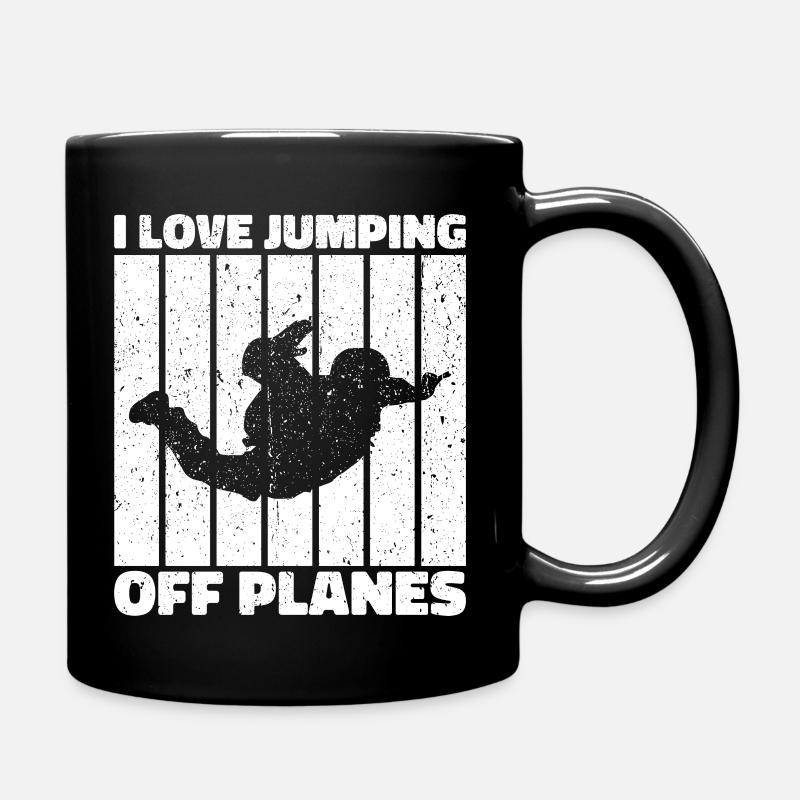 Fallschirmspringen Leidenschaft Design. Perfektes Adrenalin-Geschenk - Tasse einfarbig - Schwarz
