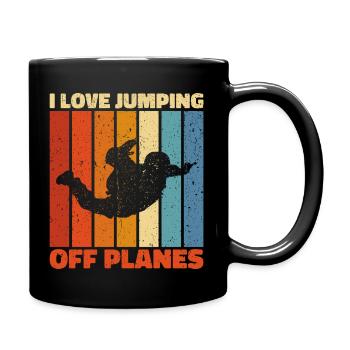 Parachutisme Passion Design. Cadeau d’adrénaline parfait - Mug uni - noir - Droite