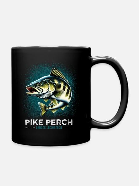 sandre, pêche, poisson prédateur, poisson - Mug uni - noir