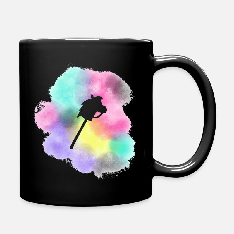 Hobby Horse dans une touche de couleur - Mug uni - noir
