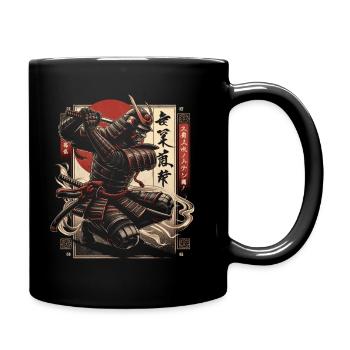 Ninja Samurai - Tasse einfarbig - Schwarz - Rechts