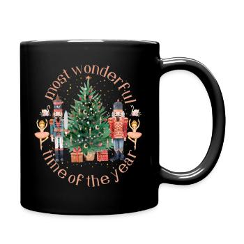 Nutcracker and Ballerinas festive - Full Colour Mug - black - Right