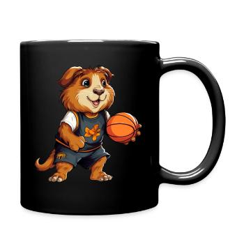 Cochon d’Inde de basket-ball - Mug uni - noir - Droite