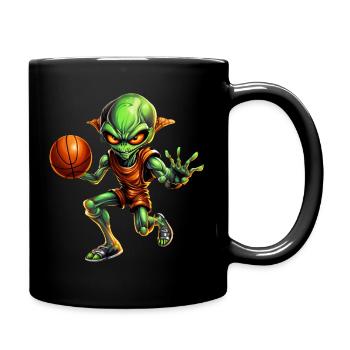 Basketball Alien - Full Colour Mug - black - Right