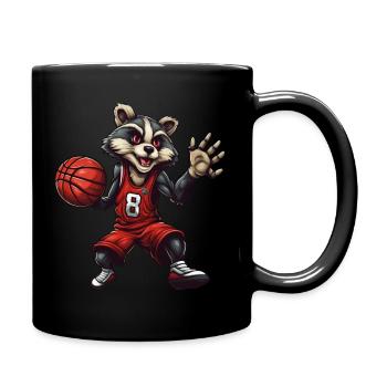 Blaireau de basket-ball - Mug uni - noir - Droite