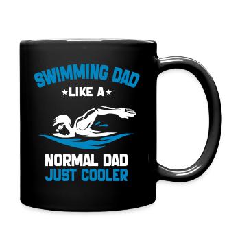 Swimming Dad Like A Normal Dad Just Cooler - Mug uni - noir - Droite