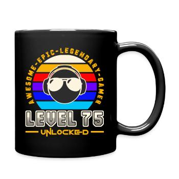 Level 75 - Full Colour Mug - black - Right