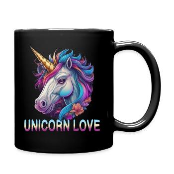Unicorn Love - Full Colour Mug - black - Right
