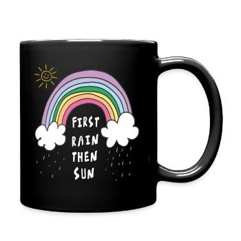 Arc-en-ciel - Mug uni - noir - Droite