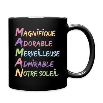 Maman cadeau fête des mères maman merveilleuse - Mug uni - noir - Droite