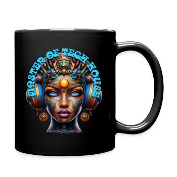 MASTER OF TECH HOUSE - Cool Princess & Headphones! - Full Colour Mug - black - Right