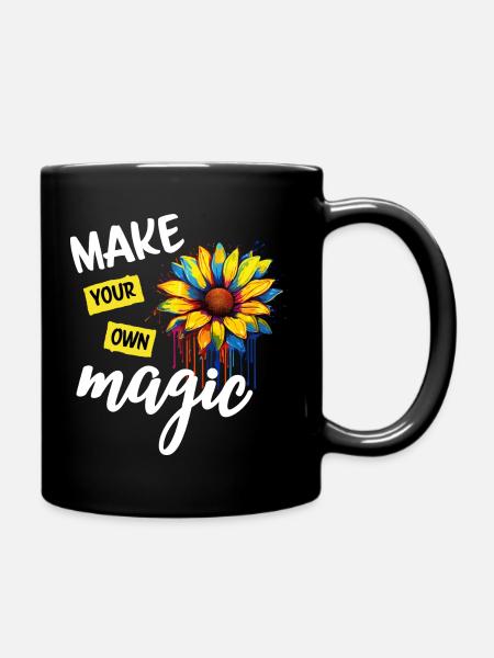 self confidence courage - Full Colour Mug - black