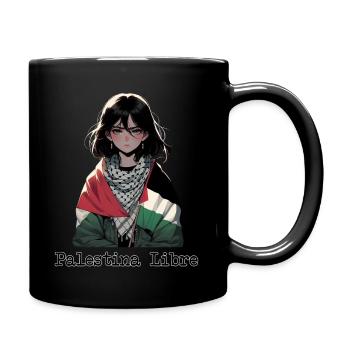 Befreites Palästina-Mädchen - Tasse einfarbig - Schwarz - Rechts