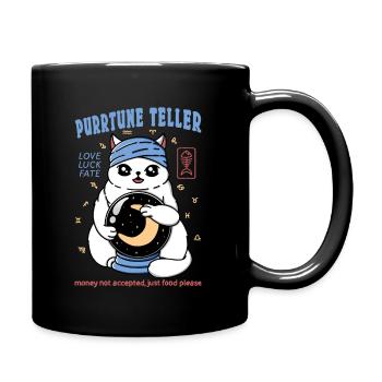 Cat Purrtune Teller - Full Colour Mug - black - Right
