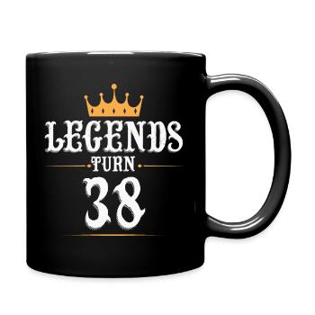 Les légendes ont 38 ans, 38 ans - Mug uni - noir - Droite