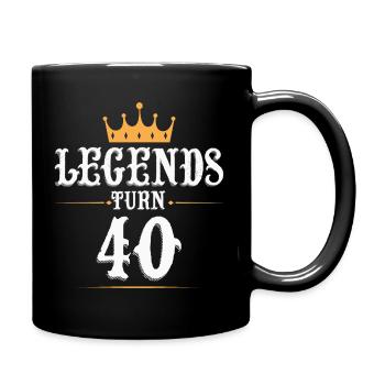 Les légendes ont 40 ans, 40 ans - Mug uni - noir - Droite